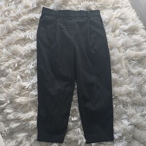 LOFT Black Elastic Waist Capri Pants